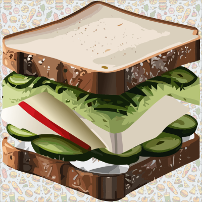Sandwich de pepino y crema